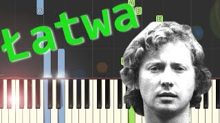 🎹 Dni których nie znamy Marek Grechuta  Piano Tutorial łatwa wersja 🎵 NUTY W OPISIE 🎼 [upl. by Willy]