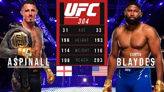 TOM ASPINALL vs CURTIS BLAYDES FULL FIGHT UFC 304 [upl. by Suolkcin]