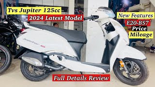 🔥Tvs Jupiter 125 New Model 2024 Full Review  Price  Mileage New Features  Jupiter 125cc [upl. by Assetak]