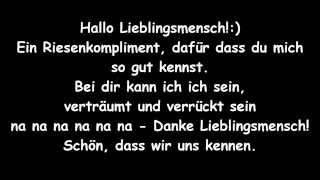 Lieblingsmensch Namika Lyrics [upl. by Yleme]