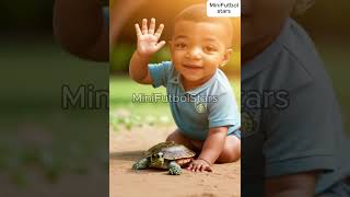 Mbappe bebe con una tortuga [upl. by Fitting]