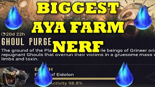 Warframe Ghoul Purge Returns Nerfed To The Ground For Aya Farming [upl. by Terag]