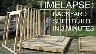 Complete Backyard Shed Build In 3 Minutes  iCreatables Shed Plans [upl. by Ahsinal]