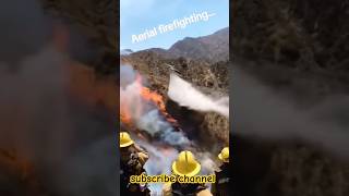 Aerial firefighting aerialfirefighting firemanfiresafetyprofessionalfirefighter trandingshorts [upl. by Worthy]