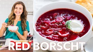 Classic Red Borscht  Borsch Recipe Beet Soup  Natashas Kitchen [upl. by Hashum]