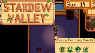 Stardew Valley  Spring Year 1 Day 14 Let’s Check Out The Community Center [upl. by Olcott]