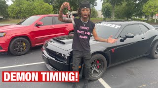 YOUTUBER TRACKHAWK CALLED MY DEMON OUT SO I PULLED UP ON TIMING POLICE WOULDNT LET US BE GREAT [upl. by Maud]