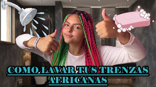 Como lavar Trenzas Africanas de EstambreLanaHilo I yaneireach [upl. by Boris]