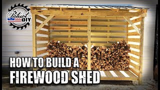 How To Build A DIY Firewood Storage Shed [upl. by Renault]