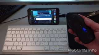 Samsung Note 2 Mobile Desktop with a Bluetooth keyboard mouse and MHL HDMI [upl. by O'Toole]