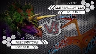 Triceratops VS Quetzalcoatlus Dinosaurs Colosseum Battle [upl. by Kwok]