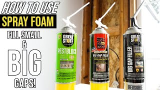 How To Use Great Stuff Foam  Spray Foam In A Can Easy To Use On Small And Big Gaps and Cracks [upl. by Attenborough]