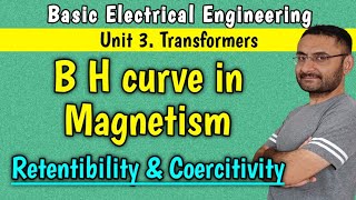 B H curve in magnetisum Magnetic material properties Retentibility and Coercitivity BEE [upl. by Aillij30]