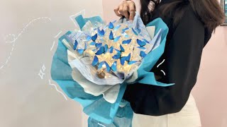 How to make butterfly bouquet 𐙚 a tutorial [upl. by Werner]