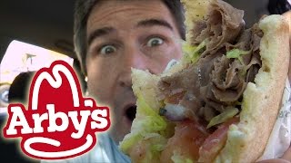 New Roast Beef Gyro From Arbys REVIEW ArbysGyros [upl. by Oniliuqnart671]