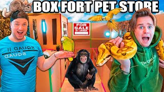 We OPENED A Free BOX FORT PET STORE [upl. by Aneba122]