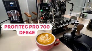 Making a Cappuccino with the Profitec Pro 700 Quick Valve amp DF64E [upl. by Doolittle]