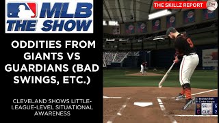 MLB The Show 22 Oddities Bad Swings etc From Giants Vs Guardians [upl. by Titania91]