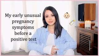 My 10 Early WEIRD Pregnancy Signs and Symptoms How I knew I was pregnant before a positive test TWW [upl. by Yeoj63]