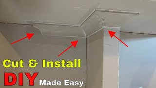 How to cut and install cornice coving  DIY [upl. by Mozza]