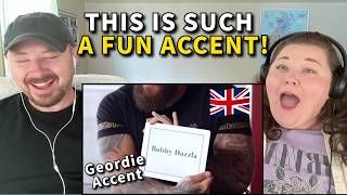 Americans React to Geordie Accent amp Slang  Such a fun accent [upl. by Yrallam653]