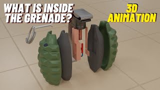 How Grenade Works Time Delay Fragmentation Grenade  Impact Grenade  3d Animation [upl. by Azar221]