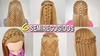 PEINADOS CON TRENZAS FACILES y RAPIDOS  Semirecogidos para Niñas [upl. by Alonzo]