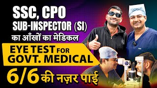 SSC CPO SI Police Sub Inspectors Eye Test for Govt Medical  Got 66 Vision by Contoura Laser [upl. by Aitahs]