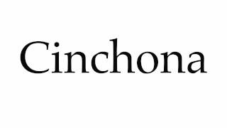 How to Pronounce Cinchona [upl. by Eillit296]