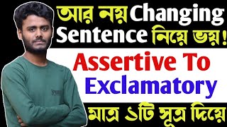 Changing Sentence  Assertive To Exclamatory Shortcut Rules  Transformation of Sentence [upl. by Erual255]