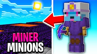 MINER MINIONS ARE THE META BEST FARM  Minecraft Skyblock  FadeCloud [upl. by Aiset]