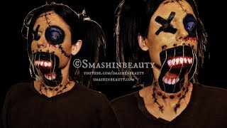 Creepy Scary Voodoo Doll Makeup Halloween Makeup Tutorial 2019 SMASHINBEAUTY [upl. by Robinett126]