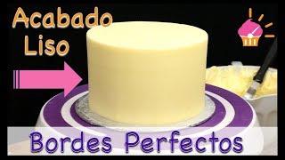 Como rellenar y cubrir Tortas con acabado liso y BORDES PERFECTOS  Crema de Mantequilla [upl. by Caressa]