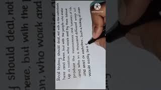 How to write print handwriting fastsuper clean non cursive like computer youtubeshortscalligraphy [upl. by Ayatan]