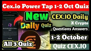 12 Oct Todays cexio Quiz Answer  1 October to 2 October  Quiz 123 quiz answer [upl. by Giulia]