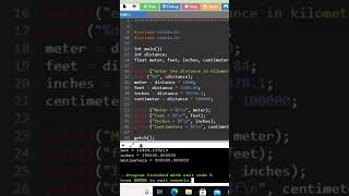 Kilometer to Centimeter Inches Feet converting C language program  programming coding [upl. by Cornelie]