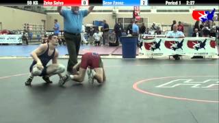 Zeke Salvo vs Sean Fausz at 2013 FILA Cadet Nationals  FS [upl. by Cyler]