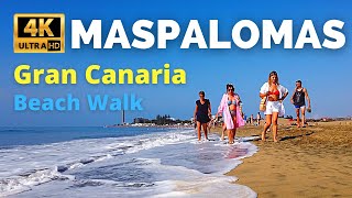 Gran Canaria Maspalomas Playa del Ingles Beach Walk Canary Islands 👙 Memories 2021 [upl. by Weaks]