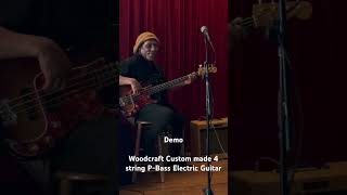 Demo Woodcraft Custom made 4 string PBass Electric Guitar  Woodcraft fresh baked P bass [upl. by Aneleiram702]