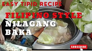 Tipid Recipe Cooking delicious Filipino style nilagang baka food [upl. by Hnahym]