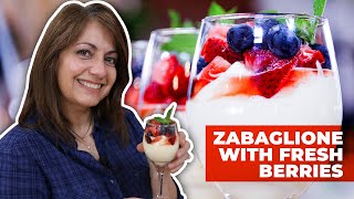 Zabaglione with Fresh Strawberries  Easy Recipe [upl. by Ahsienauq806]