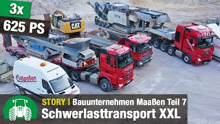 Maaßen Erd und Tiefbau Teil 7  Action auf der Baustelle Schwerlasttransport mit 3x 625 PS [upl. by Eadrahc]