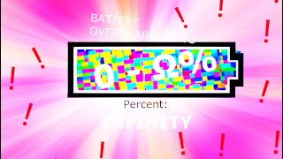 Battery overcharging to ABSOLUTE INFINITY PERCENT [upl. by Cozza]