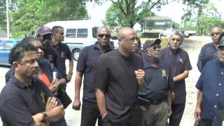 TCL Suspended Workers Return to Work accompanied by OWTUs Roget  Nov 3 2014  Trinidad amp Tobago [upl. by Estelle726]