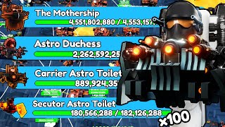 BOSS TOILET 50 vs EVERY BOSS Toilet Tower Defense [upl. by Ayerim387]