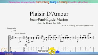 Plaisir DAmour  JeanPaulÉgide Martini  For Guitar Tutorial with TABs [upl. by Rock970]