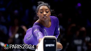 Simone Biles is queen of the beam once again wins 22nd career World Title  NBC Sports [upl. by Ilera]