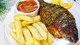 Poisson Braisé A La Poele Avec Une Bonne Marinade  Recette Complete [upl. by Trant]