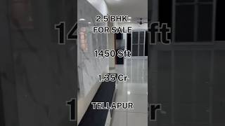 FLAT FOR SALE IN TELLAPUR  FULLY FURNISHED 135 Cr [upl. by Aiker]