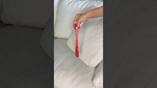 Staining my white couch with red crunchy slime How to remove slime from a couch [upl. by Schreibman]